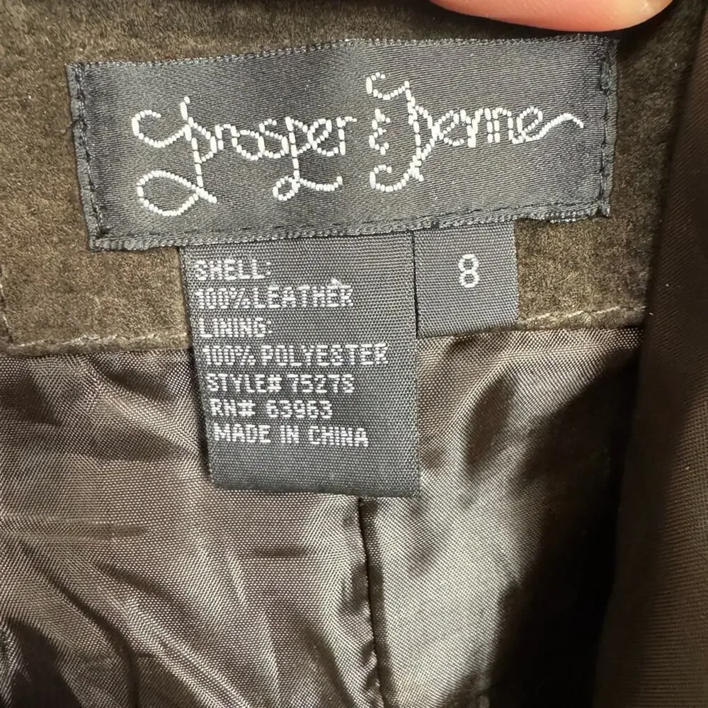 Prosper & Devine Vintage Brown Leather Maxi Skirt‎ Size 8